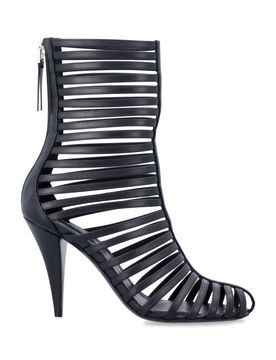 Cage Ankle Boots in Leather