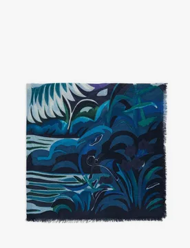 Echarpe à motif en laine et soie - Petrusse - FashionsVida