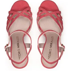 Sandalias de tacón de mujer con plataforma y pala ctuzada