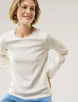 Thermoshirt Premium, noch offen: Größenlauf, Farbe Weiß, 42, weich und warm hautsympathische Modalmischung Damen - Walbusch - FashionsVida