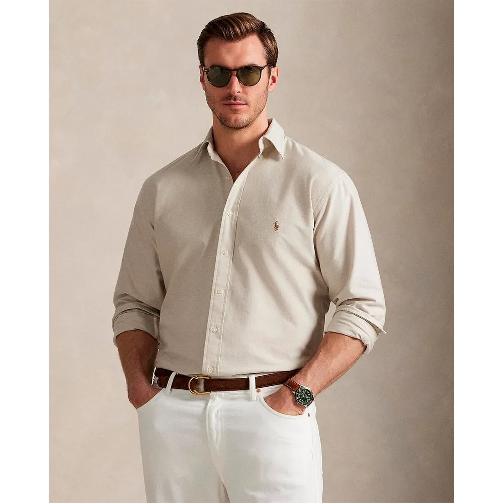 Camisa Oxford de hombre de algodón tallas grandes - Polo Ralph Lauren - FashionsVida