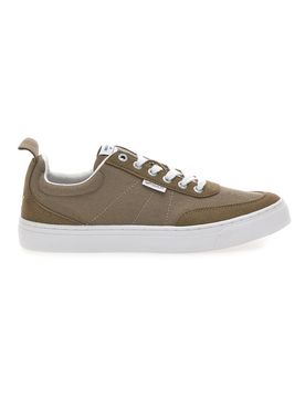 Sneakers taupe in tela con suola bianca 514005 45
