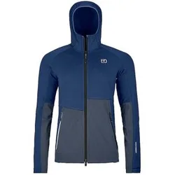 Damen Fleecejacke Rib Hoodie dunkelblau S W
