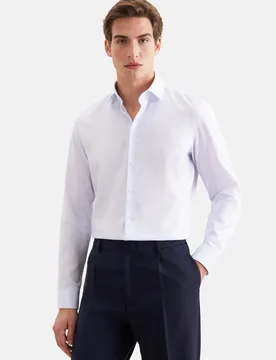 X-Slim Business Hemd Druck Blau 43 - Seidensticker - FashionsVida