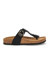 Ciabatte nere con sottopiede in vera pelle S31Y821 37