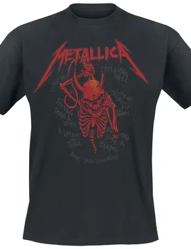 T-Shirt - Skull Screaming Red 72 Seasons - S bis 5XL - für Männer - Größe 3XL - schwarz - Lizenziertes Merchandise! - Männer - male - Metallica - FashionsVida