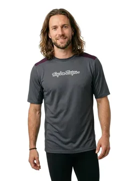 Troy Designs Maglia Da Enduro A Maniche Corte Stage Signature Carbon - Lee - FashionsVida