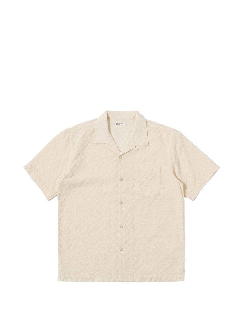 Camicia beige uomo maniche corte