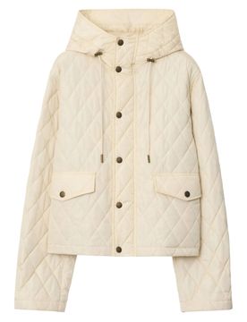 Quilted Mini Jacket with Drawstring Hood, Regular Fit, Cotton-Twill Lining