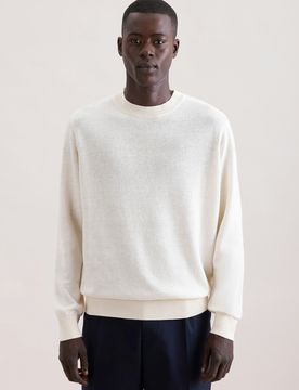 Regular Pullover Uni Ecru M