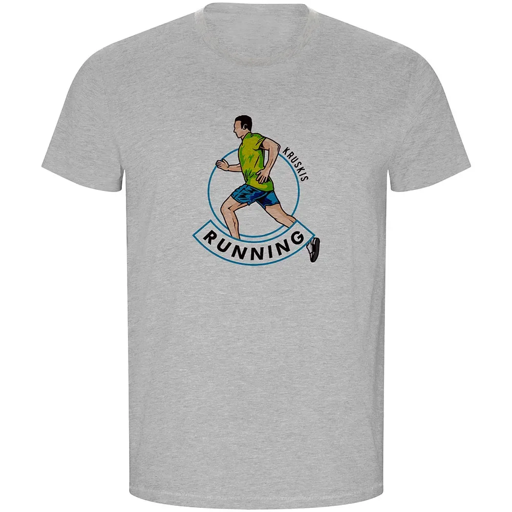 Maglietta A Maniche Corte Runner Eco Heather Grey M - Kruskis - FashionsVida
