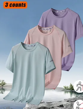 Camiseta deportiva ligera de manga corta para mujer, ideal para correr y actividades al aire libre, primavera/verano - Shein - FashionsVida