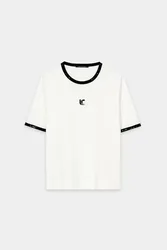 T-Shirt mit Logo-Stickerei female