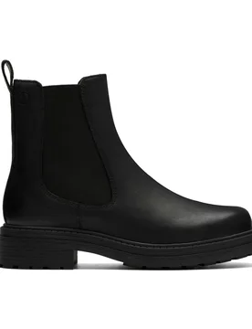 Women's Orinoco 3 Top Black Leather Chelsea Boots, Ankle Boots Size: 3.5-Standard Fit - Black - Size: 3.5-Standard Fit - Clarks - FashionsVida