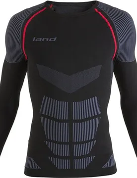 Camiseta térmica de hombre Black Silver - LAND - FashionsVida