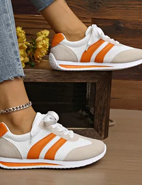 Zapatillas deportivas blancas de moda vintage para primavera/otoño, casuales y versátiles, con suela gruesa y punta redonda, para exteriores y depor - Shein - FashionsVida