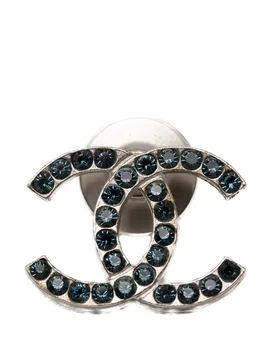 CC Brass and Strass Pin Brooch - Chanel - FashionsVida