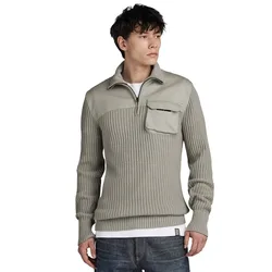 Maglione Con Mezza Zip Army Half Elephant Skin S