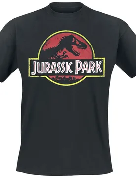 T-Shirt - Classic Logo - S bis 5XL - für Männer - Größe 4XL - schwarz - Lizenzierter Fanartikel - Männer - male - Jurassic Park - FashionsVida