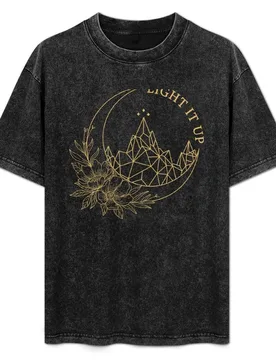 Vintage Light it Up T-Shirt Basic Short Sleeve Cotton Blend T-Shirt - Aliexpress - FashionsVida