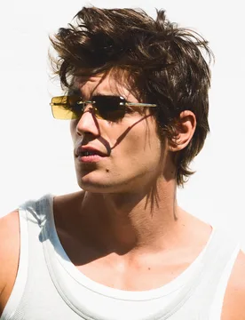 Lunettes De Soleil Sans Monture M Marron - Bershka - FashionsVida