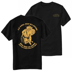 The Wetter The Better US Naval Deep Sea Divers T-Shirt 100% Cotton O-Neck Summer Short Sleeve Casual Mens T-shirt Size S-3XL