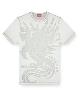 T-Shirt T-RAWJUST-AA1 hellgrau S herren - Diesel - FashionsVida