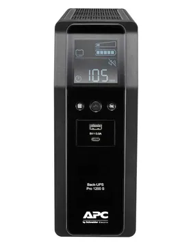 Back Pro Br 1200va Onde Sinusoïdale Pure 8 Prises Avr Écran Lcd Onduleur Black One Size unisex