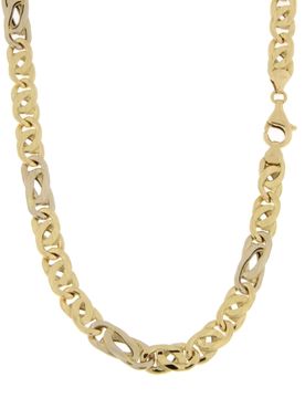 Collana Uomo Oro Giallo Bianco GL101296