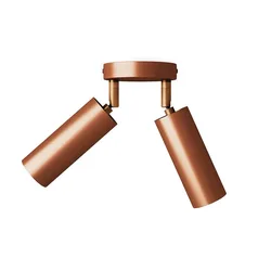 Cables Lampe à 2 Ampoules Avec Abat-jour Tub-e14 Et Rosace Ronde Satin Copper One Size