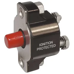 Medium Duty Push Button Reset-only Switch Silver 30 A unisex