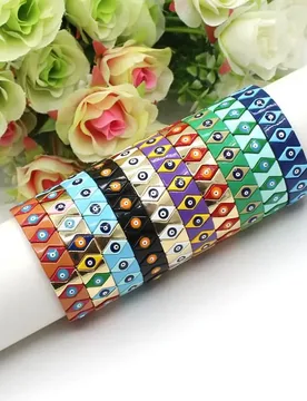 Ins Bohemian Macaron Color Matching Drip Oil Rainbow Ladies Enamel Bracelet. Beach Pastoral Vacation Stretch Bracelet Jewelry - Aliexpress - FashionsVida