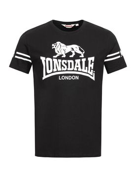 LONSDALE Camiseta negro / blanco