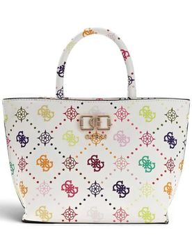 Borsa Emelie Logo Mini Tote Donna Multi Logo in Tessuto con Chiusura Lampo e Tracolla
