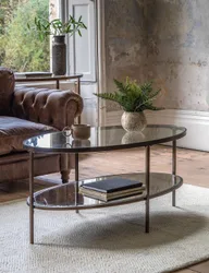 Hudson Round Coffee Table Brown Mix