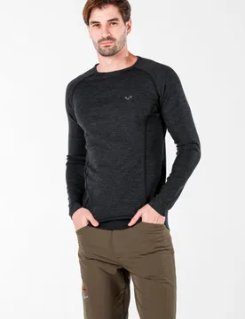 Remus Men's 100% Merino 195gsm Long Sleeve Top - Woolona - FashionsVida