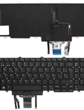 Generico Clavier De Remplacement Pour Ordinateur Portable Spanish Compatiblell Latitude E5450 E5470 P48g P63g Backlight Y Pointstick Ga Black One Size