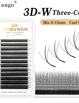 Filas C/D Pestañas postizas 3D en forma de W, de 8-15mm, rizado en W, racimos de pestañas naturales premontados, racimos de pestañas, pestañas ind - Shein - FashionsVida