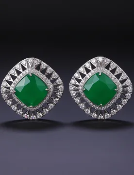 Fashion Square CZ Stud Earrings Women Wedding Cubic Zirconia Dubai Bridal Earrings Costume Jewelry Summer Party CE12364 - Aliexpress - FashionsVida