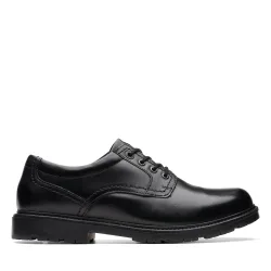 Men's Lane Stride Black Leather Shoes Size: 11-Standard Fit - Black - Size: 11-Standard Fit