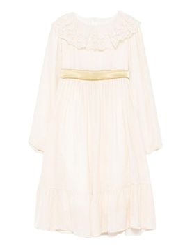 Vestito Con Colletto In Pizzo