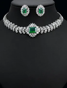 HIBRIDE Choker Deisgn 2PCS White Color Women Jewelry Sets CZ Dubai Nigeria Bridal Wedding Accessories Fashion Jewelry N-1058 - Aliexpress - FashionsVida