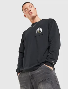 Pocket Long Sleeve T-Shirt - Herren, Schwarz - male - Size: S - Jordan - FashionsVida
