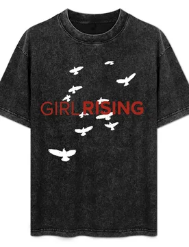 Girl Rising T-Shirt Simple Line Art Print Tee - Aliexpress - FashionsVida