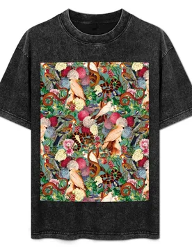 Floral and Animals pattern T-Shirt Cool Dry Performance T-Shirt - Aliexpress - FashionsVida