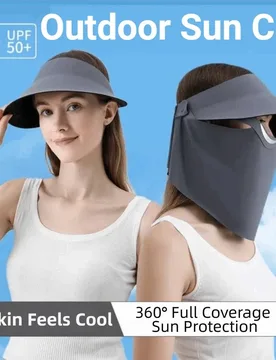 Traceless Hollow Top Large Brim Sun Hat Magnetic Lightweight Outdoor Sun Cap Breathable Detachable Full Face Mask Sun Protection - Aliexpress - FashionsVida