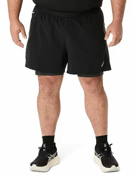 Short de courses Road 2en1 5in noir L - Asics - FashionsVida