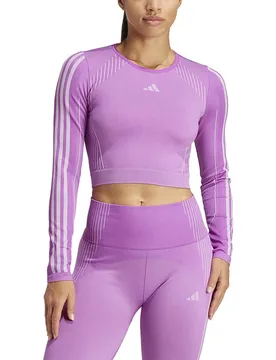 T-shirt à Manches Longues Knit Purple Burst / Silver Dawn L - Adidas - FashionsVida