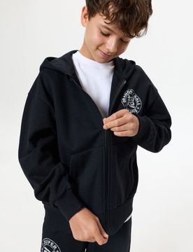 Top da jogging con zip e cappuccio Dragon Ball - nero