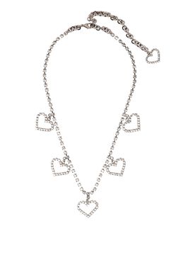 Collana di cristalli con dettagli a cuore